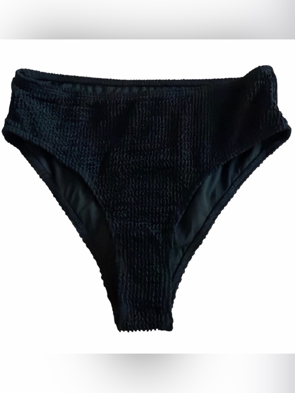 Women’s NWOT Black Textured Bikini Bottom Size Small